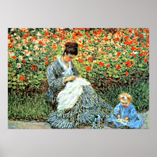 Poster La célèbre peinture de Monet : Camille Monet et l' (Devant)