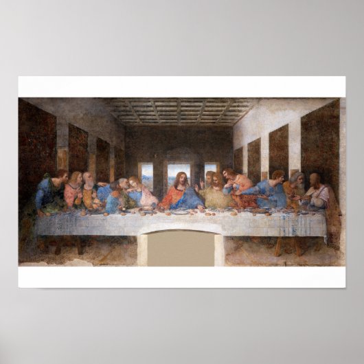 Poster La Cène de Léonard de Vinci (1495-1498) (Devant)
