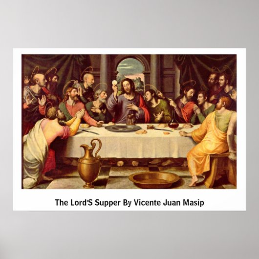 Poster La Cène Du Seigneur Par Vicente Juan Masip (Devant)