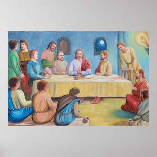 Poster La Cène : Jésus et les disciples (Devant)