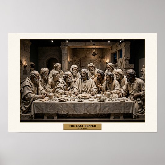 Poster La Cène — Marbre de la Renaissance (Devant)