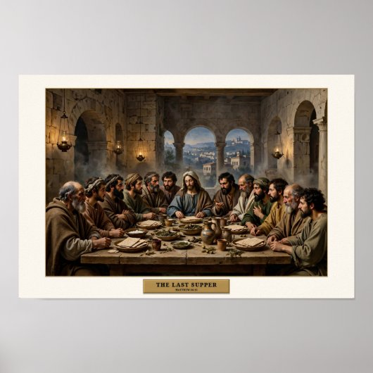 Poster La Cène — Style de Da Vinci (Devant)