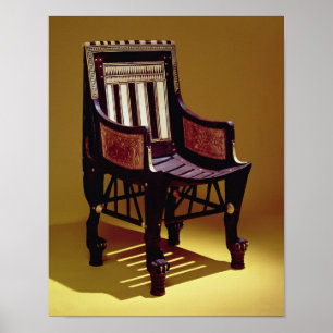 Poster La chaise de l'enfant, de la tombe de Tutankhamun