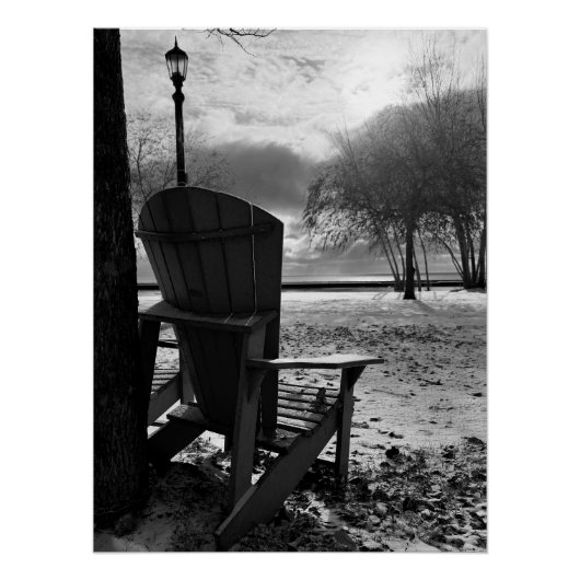 Poster La Chaise Vide au bord du Lac (Devant)