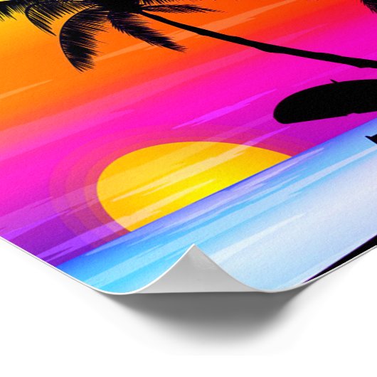 Poster La chaleur du Sunset Beach sur (Coin)