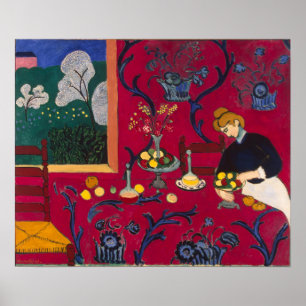 Poster La chambre rouge de Matisse