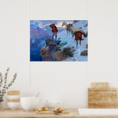 Poster La chance du chasseur par Charles Marion Russell (Cuisine)