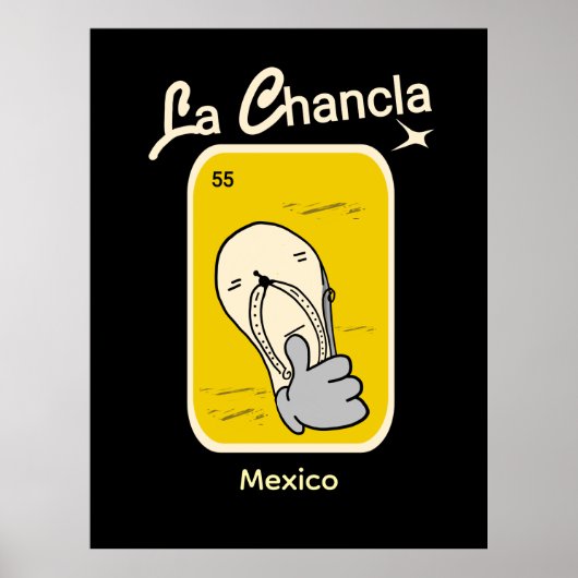 Poster La Chancla jaune  (Devant)