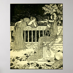 Poster La Chanson in The Savoy by Aubrey Beardsley 1896