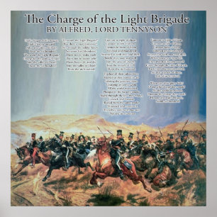 Poster La charge de la Brigade Lumière Poème Alfred Lord