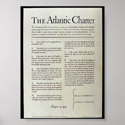 Poster La Charte de l'Atlantique (Devant)