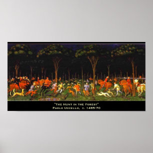 Poster La chasse dans la forêt
