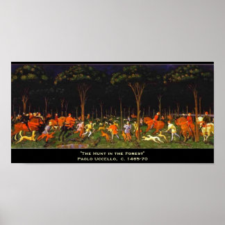Poster La chasse dans la forêt
