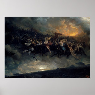 Poster La chasse sauvage d'Odin, 1872 par Peter Nicolai A
