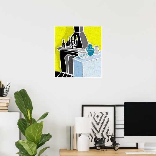 Poster La cheminée (Bureau à domicile)