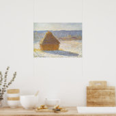 Poster La cheminée à grain du matin, Effet neige de Claud (Cuisine)