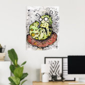 Poster La chenille Mako Vaping (Bureau à domicile)