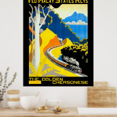 Poster La Chersonèse dorée, Malaisie, chemin de fer, trai (Cuisine)