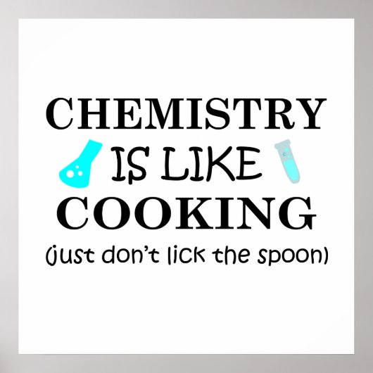 Poster la chimie est comme la cuisine (Devant)