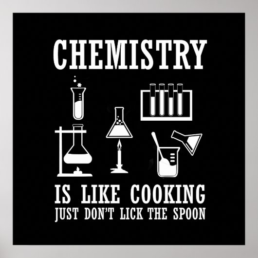 Poster la chimie est comme la cuisine (Devant)