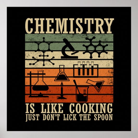 Poster la chimie est comme la cuisine (Devant)