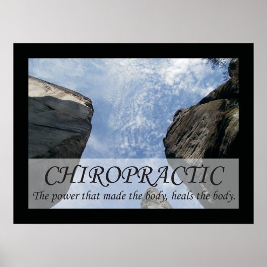 Poster La chiropratique guérit les citations du corps (Devant)