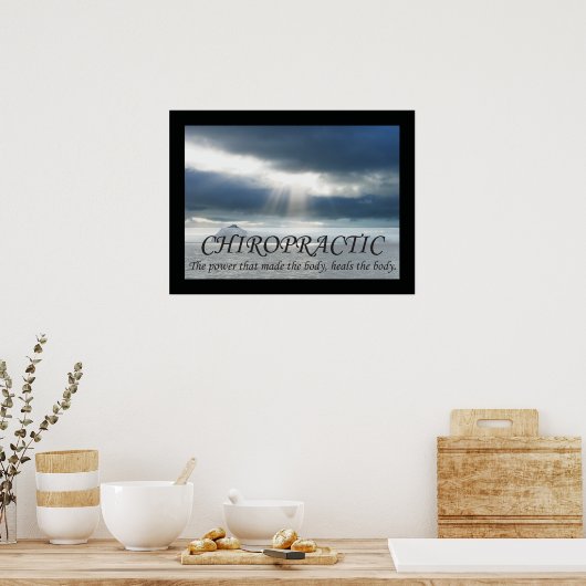 Poster La chiropratique guérit les citations du corps (Cuisine)