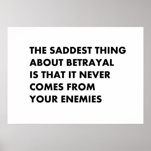 Poster La chose la plus triste de la trahison (Devant)