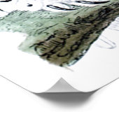 Poster "La Chouette des neiges ~oiseau officiel du Québec (Coin)