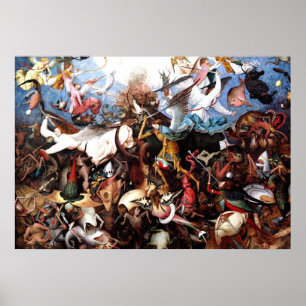 Poster "La chute des anges rebelles" de Pieter Bruegel