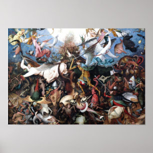 Poster La chute des anges rebelles par Pieter Bruegel