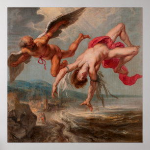 Poster La chute d'Icarus (par Jacob Peter Gowy)
