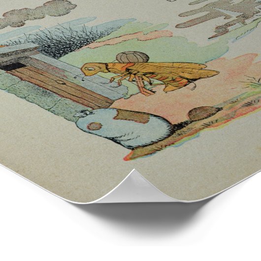 Poster La Cicada et la fourmi des fables (Coin)