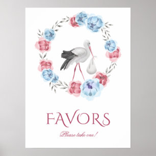 Poster La cigogne d'hiver favorise le Baby shower