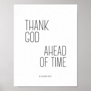 Poster La citation de Solanus Casey remercient Dieu