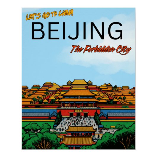 Poster La Cité interdite Pékin Chine voyage (Devant)