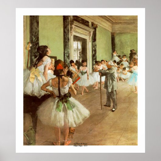 Poster La Classe de Danse par Edgar Degas (Devant)