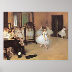 Poster La Classe de danse par Edgar Degas, Ballet Vintage