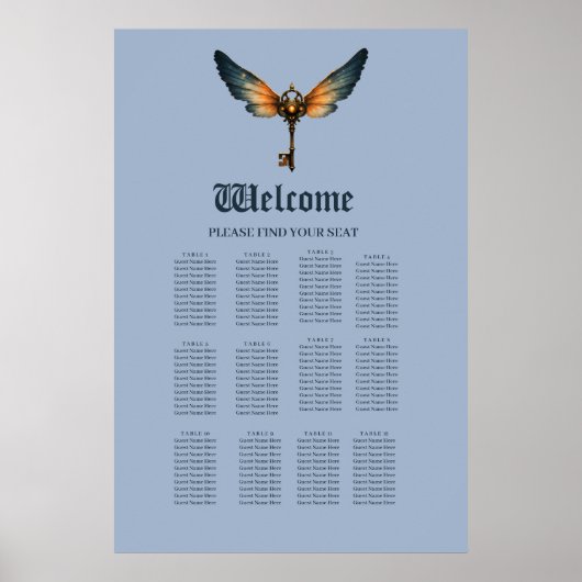 Poster La Clé de l'Éternité – Ailes Steampunk (Devant)