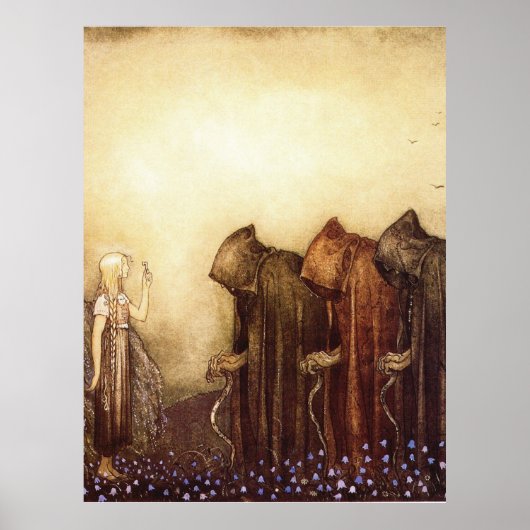 Poster « La Clé d'or » Aquarelle de John Bauer (Devant)
