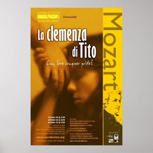 Poster La Clemenza di Tito (Devant)
