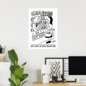 Poster La cliente d'une librairie pose une question au li (Bureau à domicile)