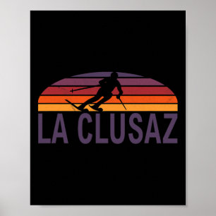Poster La Clusaz Alpes Françaises France Station de ski S