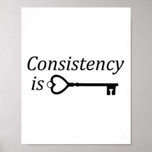 Poster La cohérence est un cadeau de motivation clé