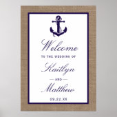 Poster La collection de mariage de plage avec l'ancre de (Devant)