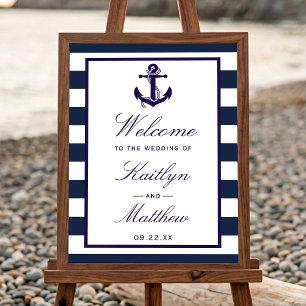 Poster La collection de mariages à l'ancre nautique vous