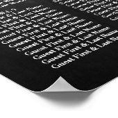 Poster La collection de Mariages Chalkboard & Lace (Coin)