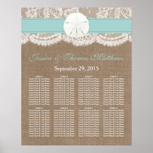 Poster La collection de mariages de plage de sable turquo (Devant)