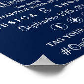 Poster La Collection Mariage Bleu Marine Lights (Coin)