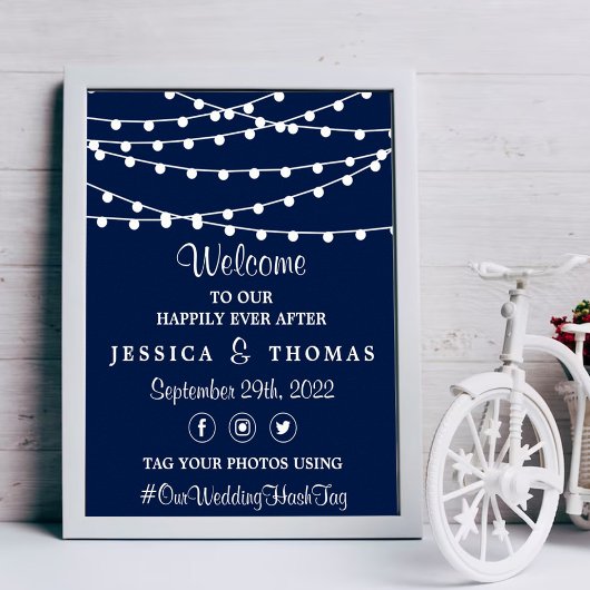 Poster La Collection Mariage Bleu Marine Lights